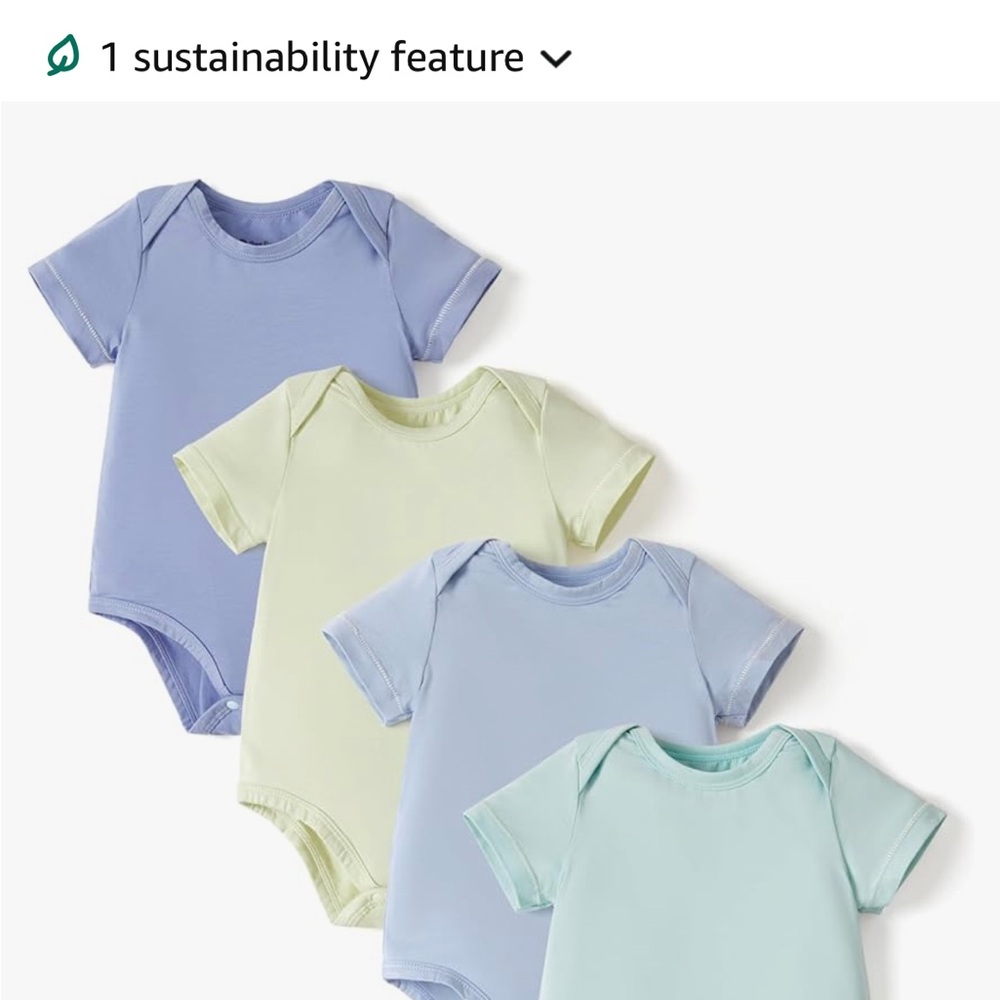 PATPAT Pastel Baby Bodysuit Set of 4